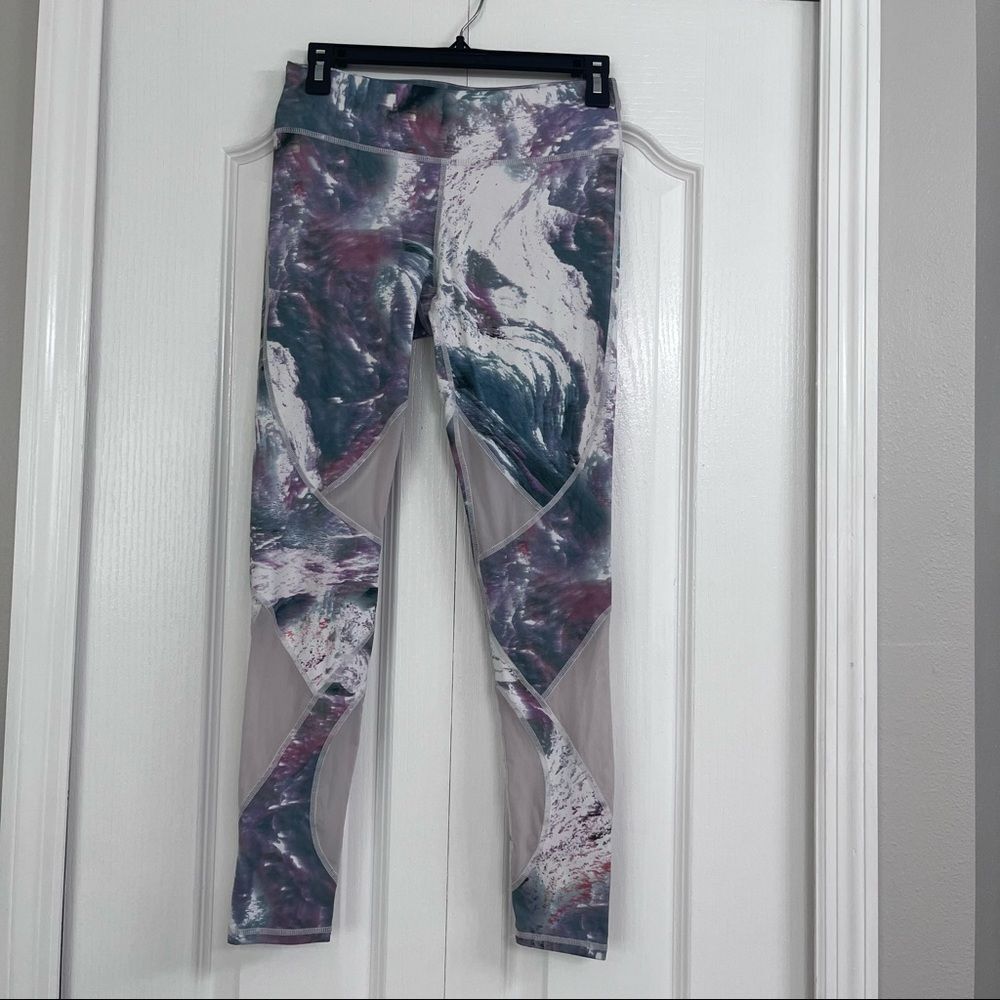 Fabletics define high waisted powerhold 7/8 legging grey marble XS